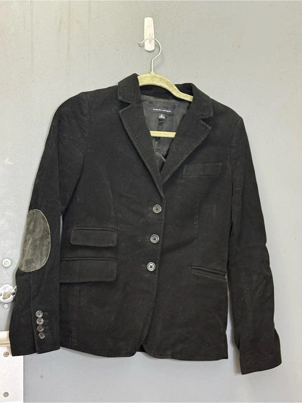 Banana Republic Black Corduroy Blazer with Elbow Patch